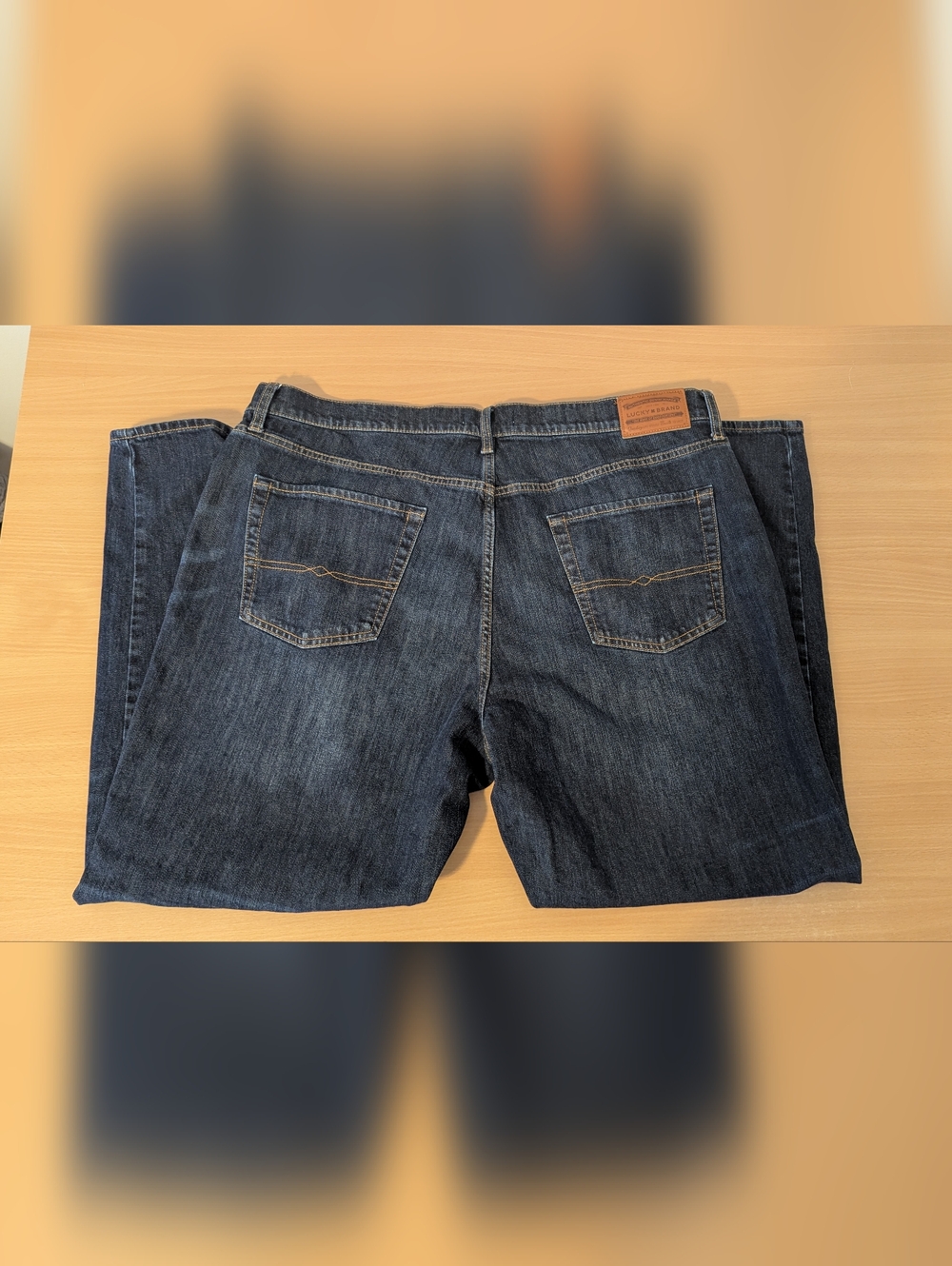 Mens Lucky 42x30 Dark Denim